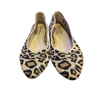 Skechers Women's Cleo Claw-some Ballet Flats‎ Leopard Print Size 9.5